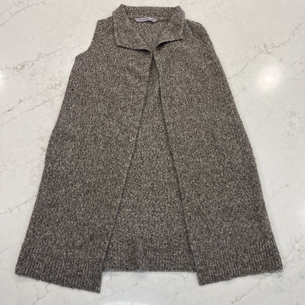 Athleta Womens XXS/ XS Sweater Duster Cardigan Vest Merino Wool Yak Pockets Soft